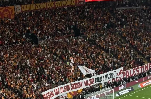 Galatasaray taraftarından Sergen Yalçın’ı duygulandıran pankart