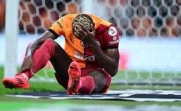 Galatasaray taraftarının yüreğini ağzına getiren Osimhen fotoğrafı