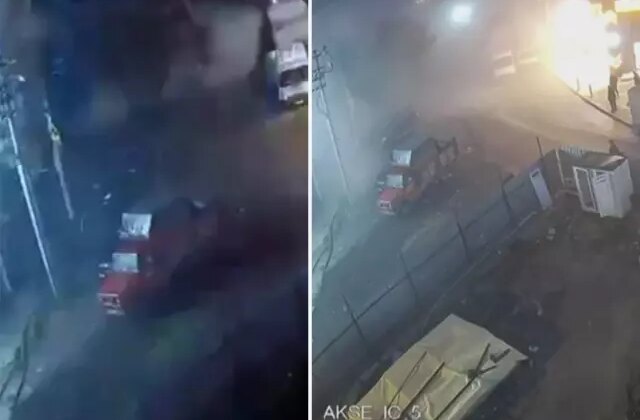 Gebze’de 7 katlı binanın çökme anı güvenlik kamerasında