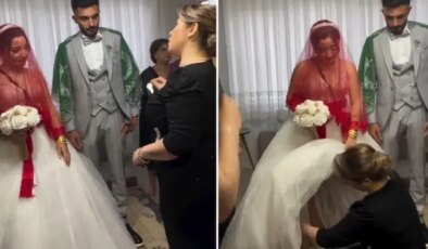 Gelinin annesinden damada soğuk duş! Kızının eteğini kaldırıp…