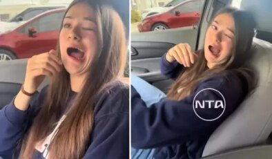 Genç kadının bir anda ağzı kaymaya başladı! Tek bir nedeni var