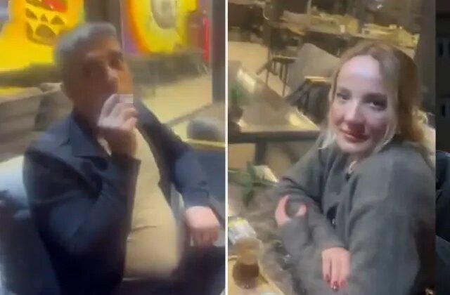 Görüntü Türkiye’den: Kocasını kafede başka bir kadınla otururken yakaladı