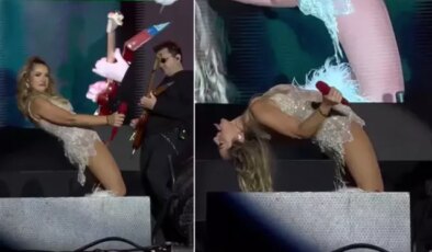 Hadise Samsun konserinde enerjisiyle göz doldurdu