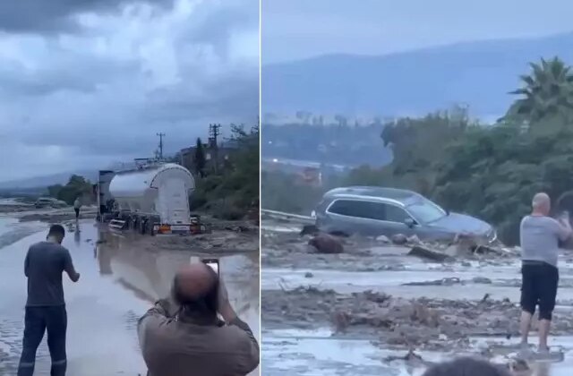 Hatay’da sağanak yağış heyelana neden oldu! Otoyol kapandı, okullar tatil edildi