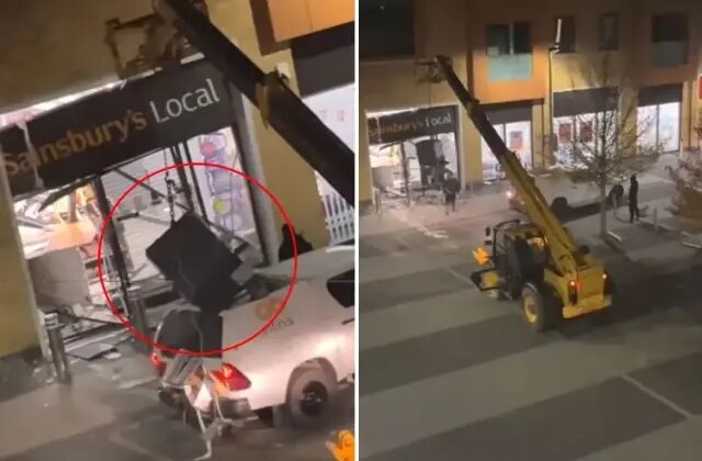 Akıllara durgunluk veren soygun! İş makinesi ile ATM çaldılar