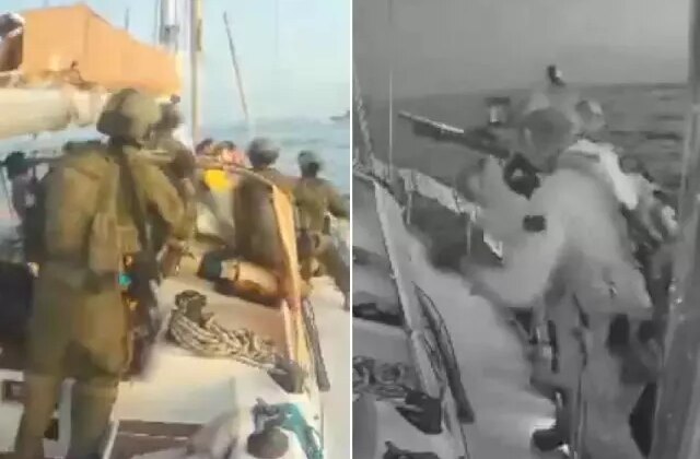 İsrail’in Sumud Filosu’ndaki tekneye baskın anı kamerada