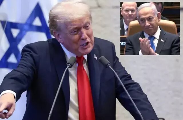 İsrail parlamentosuna hitap eden Trump, isim vermeden Cumhurbaşkanı Erdoğan’ı övdü