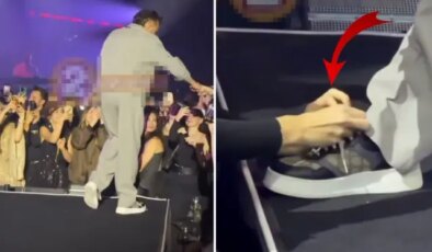 Konsere damga vuran an! Kenan Doğulu, hayranına ayakkabısının bağcıklarını bağlattı