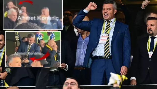 Küçük çocuğu savurdu, Devin Özek’e tokat attı! Sadettin Saran’ın renkli gol sevinci kameralara yansıdı