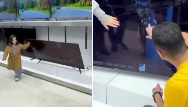 Küçük kızın verdiği zarar büyük! Babanın tepkisi ise görülmeye değer
