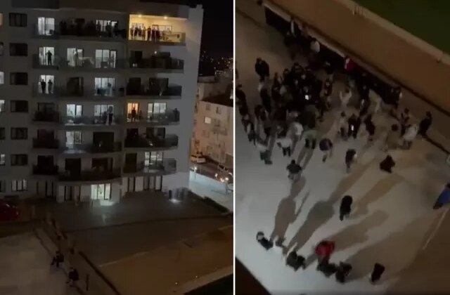 KYK yurdunda kalan öğrenciler, yaşanan su kesintisini uluyarak protesto etti