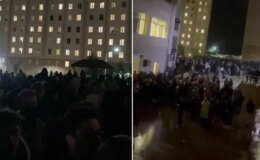 KYK yurdunda su krizi! Onlarca öğrenci protesto gösterisi düzenledi