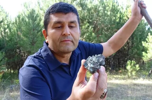 Mantar toplarken göktaşı buldu