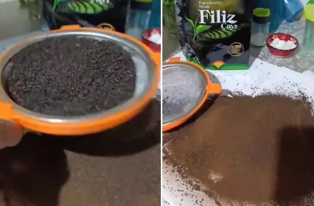 Marketten aldığı çayı eleyen vatandaş isyan etti: Bize çamur çiriyorlar