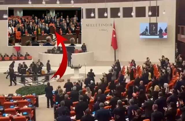 Meclis açılışında DEM Parti ve İYİ Parti, Cumhurbaşkanı Erdoğan’ı ayakta karşıladı