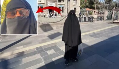 Metroda çarşafla gezen erkek şahıs gözaltına alındı