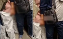 Metroda mide bulandıran anlar: Genç kadını taciz etti