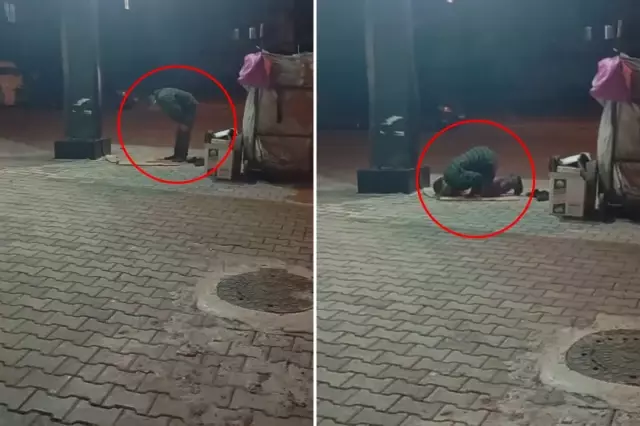 Namaz kılan kağıt toplayıcısını kayda aldı, yaptığı yoruma tepki yağıyor 2270 namaz kilan kagit toplayicisini kayda aldi 19155016 5531 o