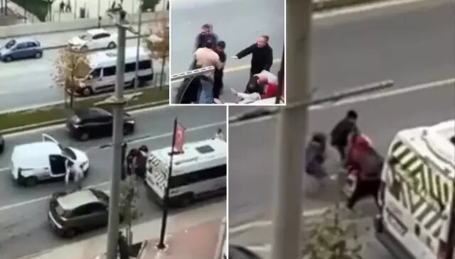 Okul yolunda dehşet! Çocuğunun önünde babaya saldırdı