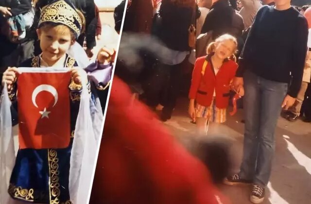 Onu şimdilerde bütün Türkiye tanıyor:  ‘Yaşasın Cumhuriyet’ notuyla çocukluk fotoğraflarını paylaştı