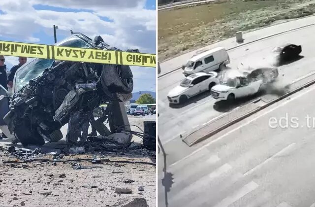 Otomobil, kırmızı ışıkta bekleyen araca çarptı: 1 ölü, 1 yaralı