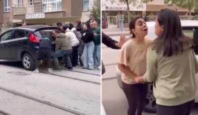 Otomobilin altında kalan küçük çocuğu kurtarmak için dakikalarca uğraştılar