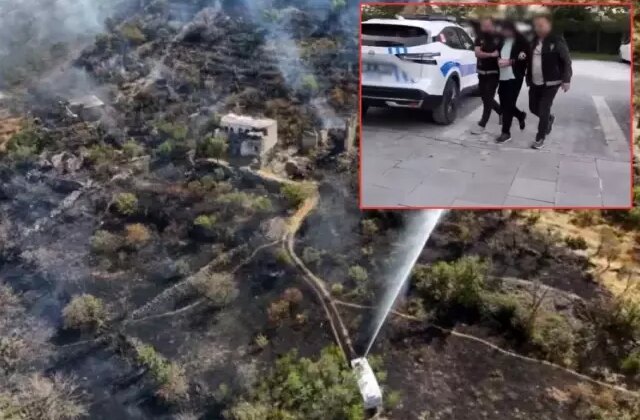 Patlıcan közlerken ormanı yakan şahıs yakalandı