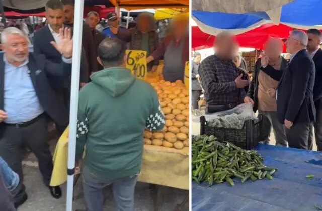Esnafın söyledikleri, pazara denetime giden belediye başkanını çileden çıkardı