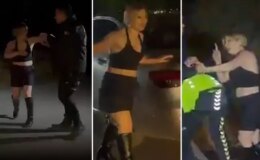 Polise saldıran kadından skandal sözler: Sıkacağım size, benim babam savcı