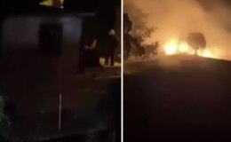 Polisi karşısında gören uyuşturucu şüphelisi evini ateşe verdi