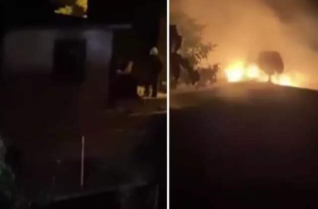 Polisi karşısında gören uyuşturucu şüphelisi evini ateşe verdi
