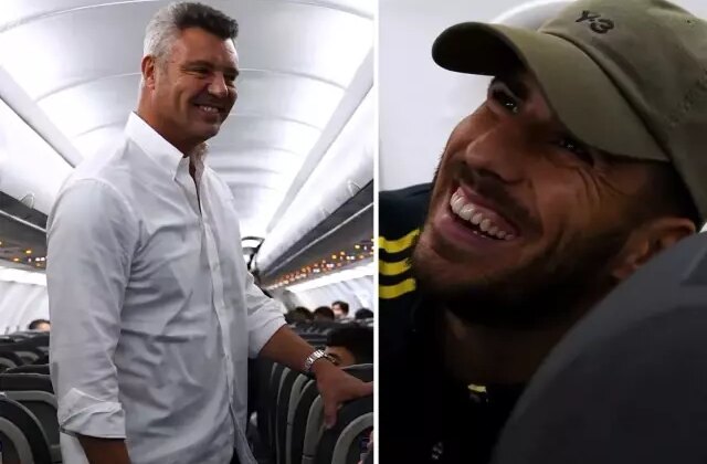 Sadettin Saran takım uçağında! Asensio ile arasında geçen diyaloğa beğeni yağıyor