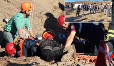 Yol yapım çalışmasında 30 metrelik kuyuya düşen işçi öldü