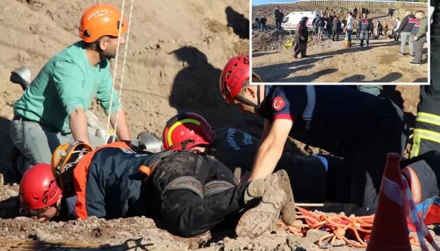 Yol yapım çalışmasında 30 metrelik kuyuya düşen işçi öldü