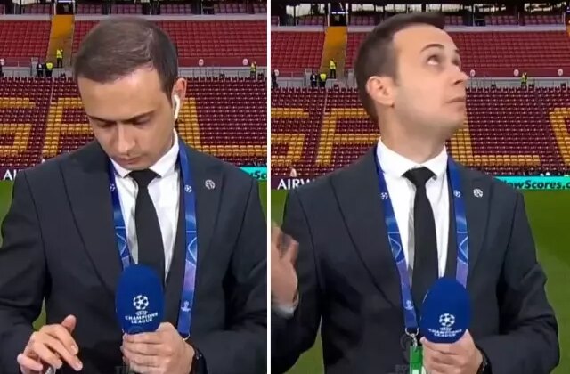 Sakin sakin yayına hazırlanan muhabir duyduğu sesle neye uğradığını şaşırdı
