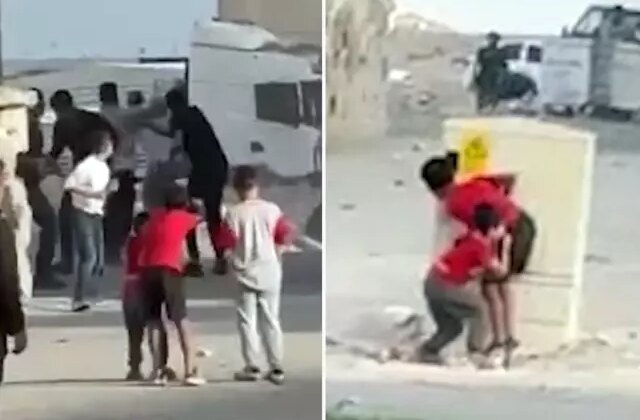 Komşular silahlı kavgaya tutuştu, çocuklar böyle saklandı