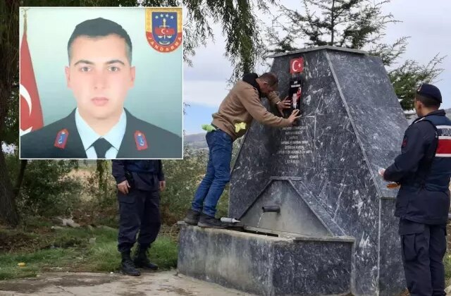 Şehidin hatırası ikinci kez hedef alındı