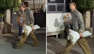 Serkay Tütüncü, sevgilisi Zeynep Bastık’ın konserine çiçekle geldi
