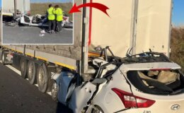 Silivri’de tıra arkadan çarpan aracın sürücüsü hayatını kaybetti