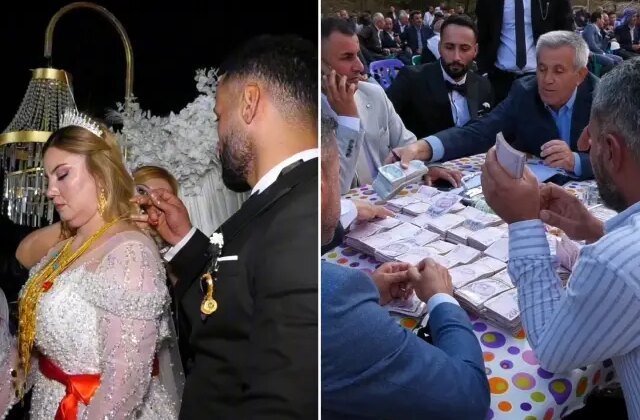2 gün 2 gece süren aşiret düğününde takı töreninde servet bıraktılar