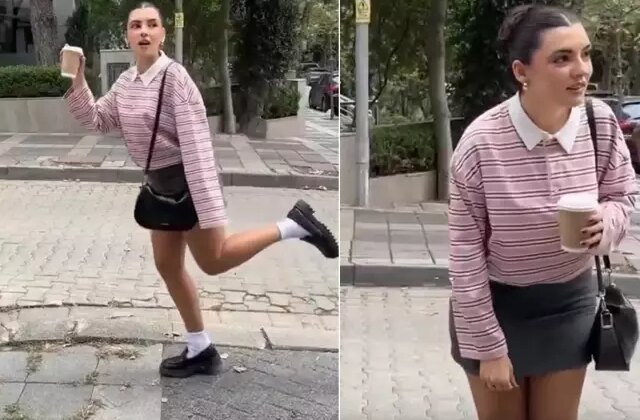 Sokakta video çeken genç kızın bacaklarına uygunsuz yorum