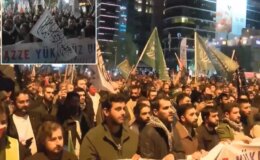 Sumud filosuna saldırıyı duyanlar İstanbul’da sokağa döküldü