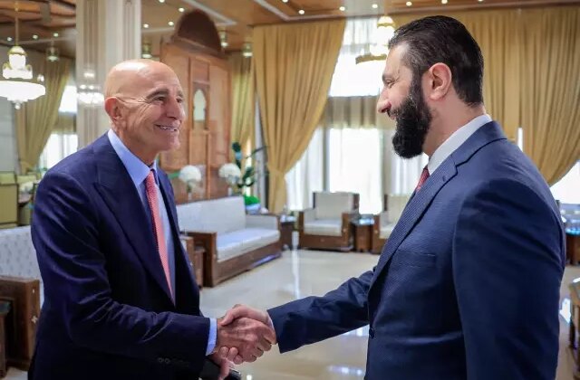 Suriye Cumhurbaşkanı Şara ile ABD temsilcisi Barrack görüştü