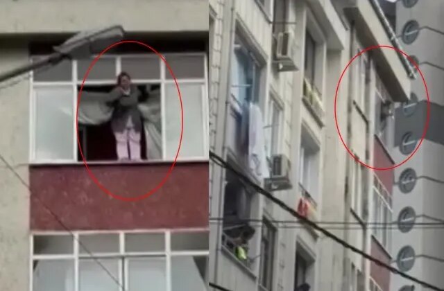 Deprem sonrası büyük panik! Cama çıkarak dakikalarca çığlık attı