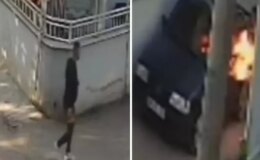 Husumetlisinin aracını kundakladı! O anlar kameralarda
