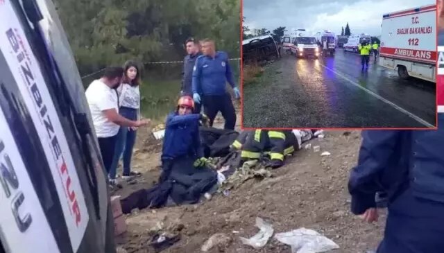 Tur otobüsü şarampole yuvarlandı! Bilanço ağır