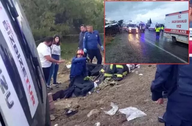 Tur otobüsü şarampole yuvarlandı! Bilanço ağır