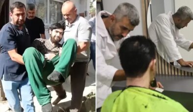 Türkiye’nin konuştuğu Barış 3 yıl sonra evden çıkarıldı, hamama götürüldü ve tıraş ettirildi