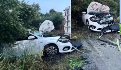 Yağışlı hava kazaya neden oldu! Bilanço ağır