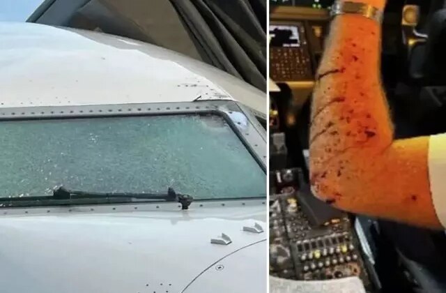 Yolcu uçağına meteor çarptı, pilot kanlar içinde kaldı